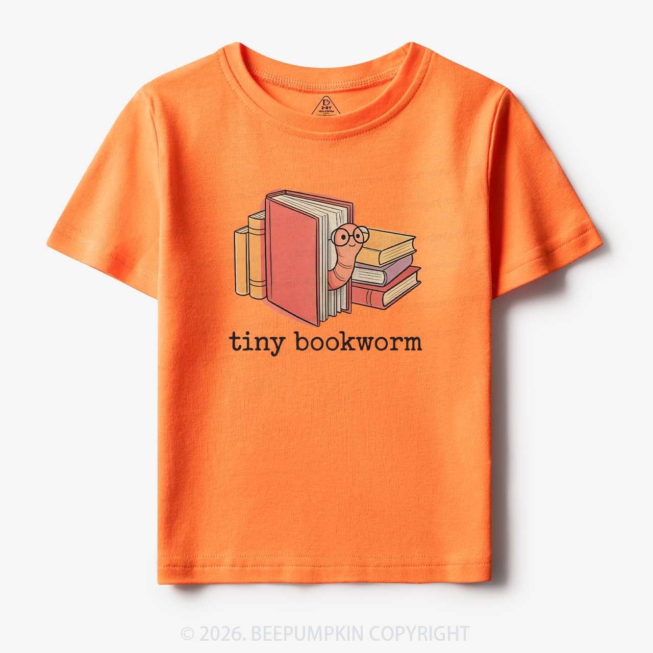 Tiny Bookworm Cute Book Lover Toddler&Kid's Tees