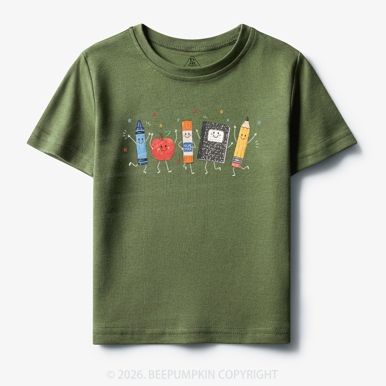 Crayon Apple Pencil Notebook Toddler&Kid's Tees