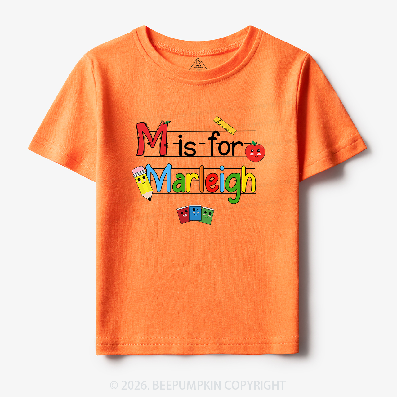 Personalized Kids Name Toddler&Kid's Tees Beepumpkin