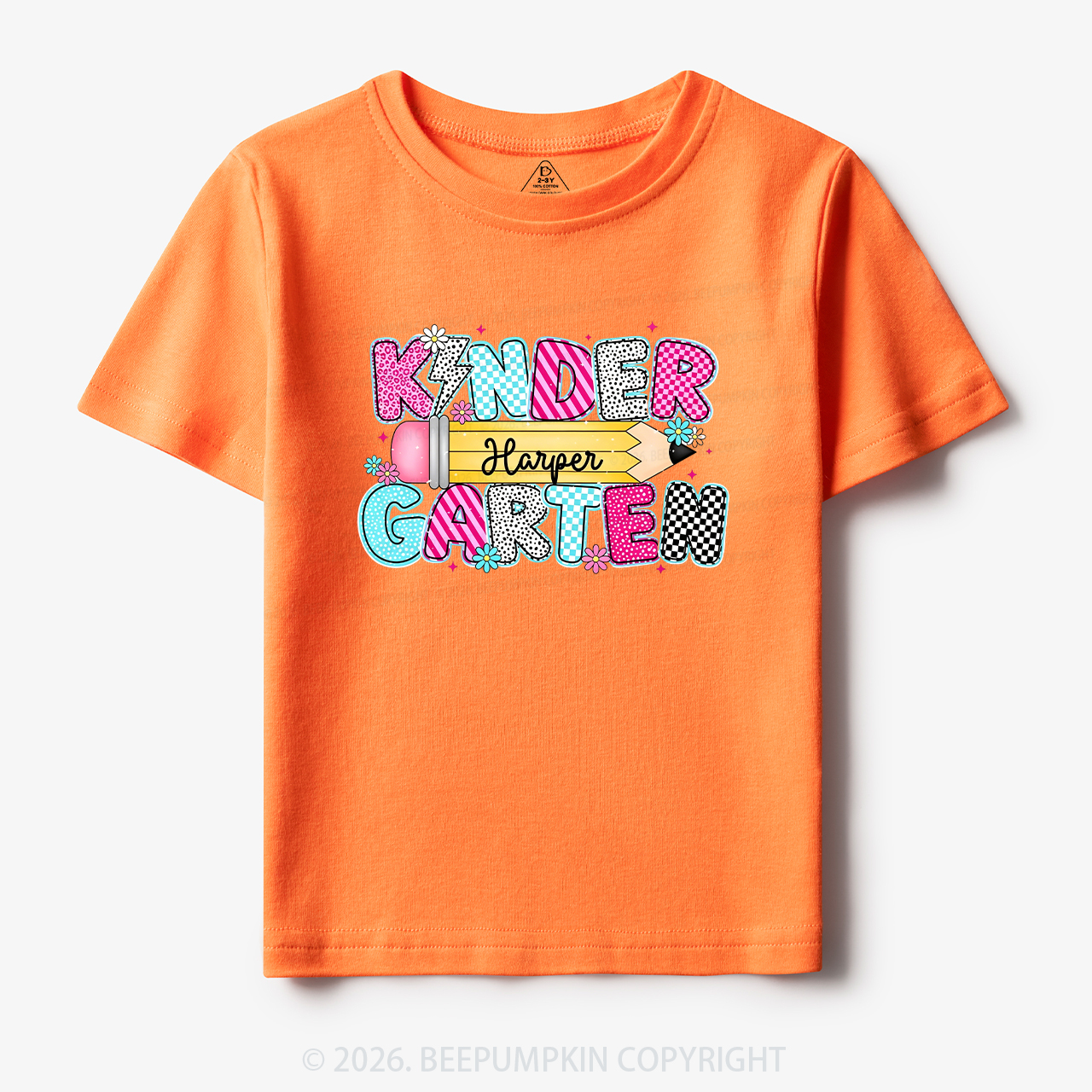 Personalized Kindergarten Name Back To School Toddler&Kid's Tees