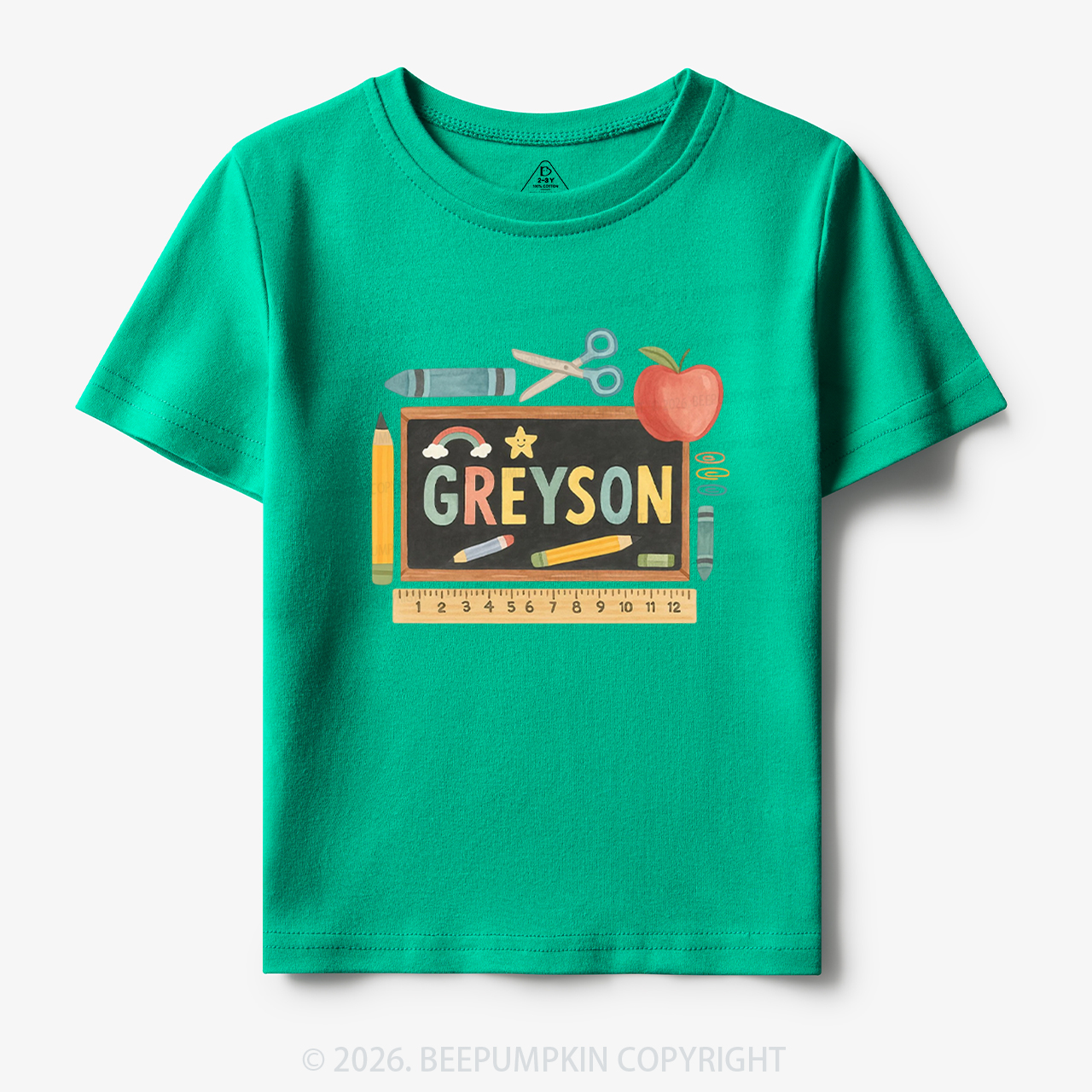 Personalized Name Blackboard Back To School Toddler&Kid's Tees
