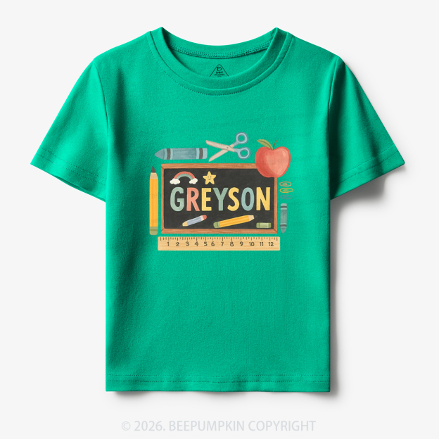 Personalized Name Blackboard Back To School Toddler&Kid's Tees