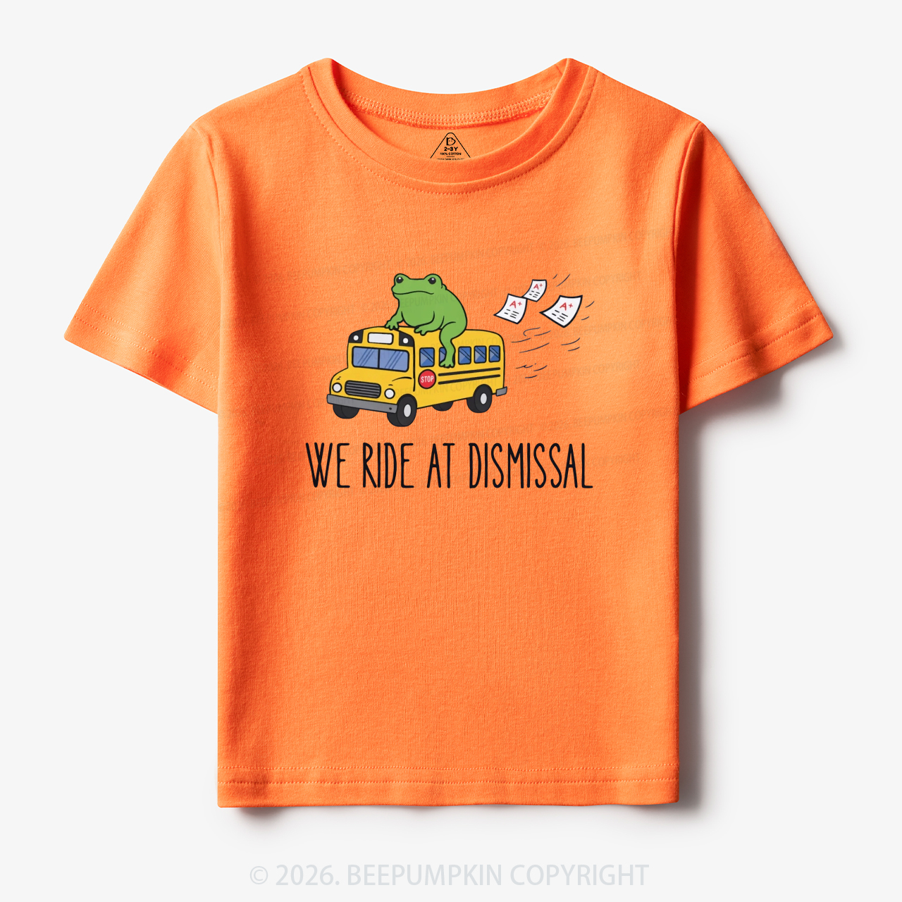 Funny Frog We Ride At Dismissal Toddler&Kid's Tees