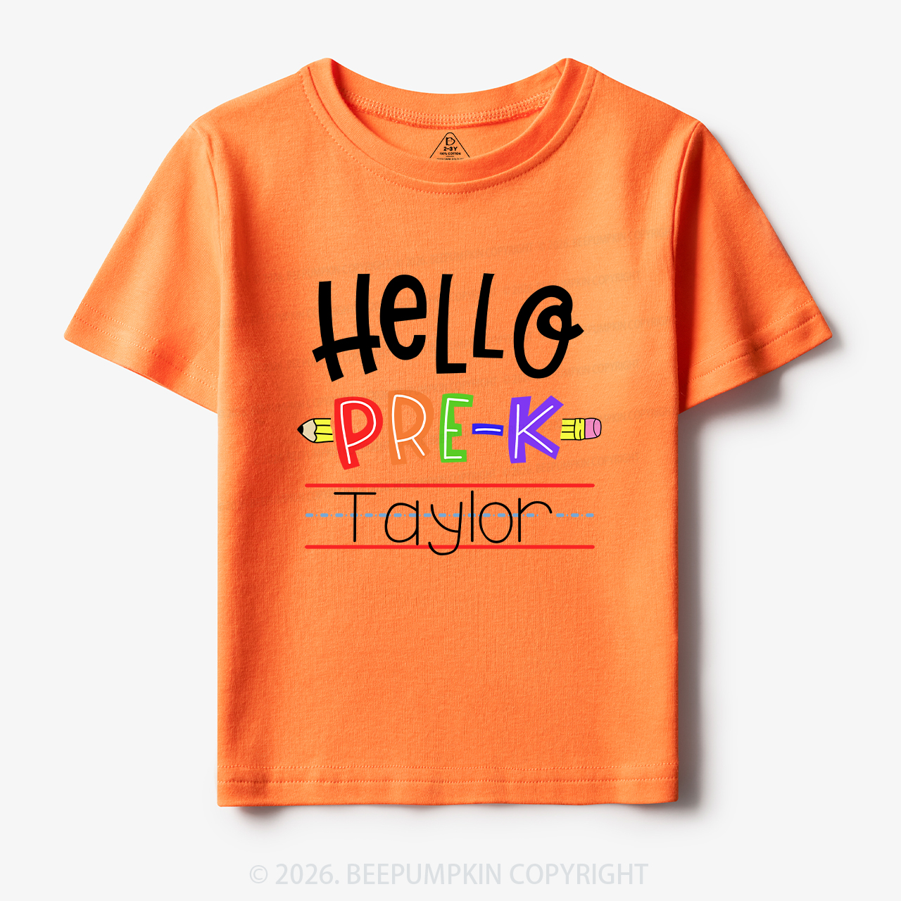 Personalized Hello Pre-k Shirt Back to School