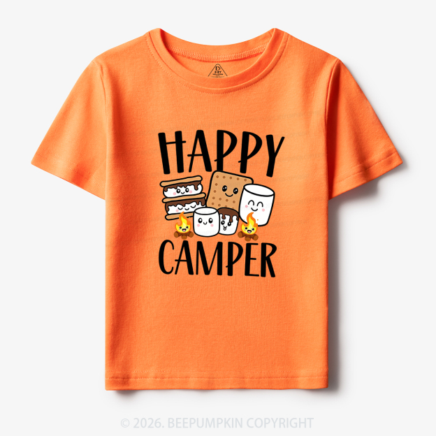 Happy Camper Cute Marshmallow Toddler&Kid's Tees