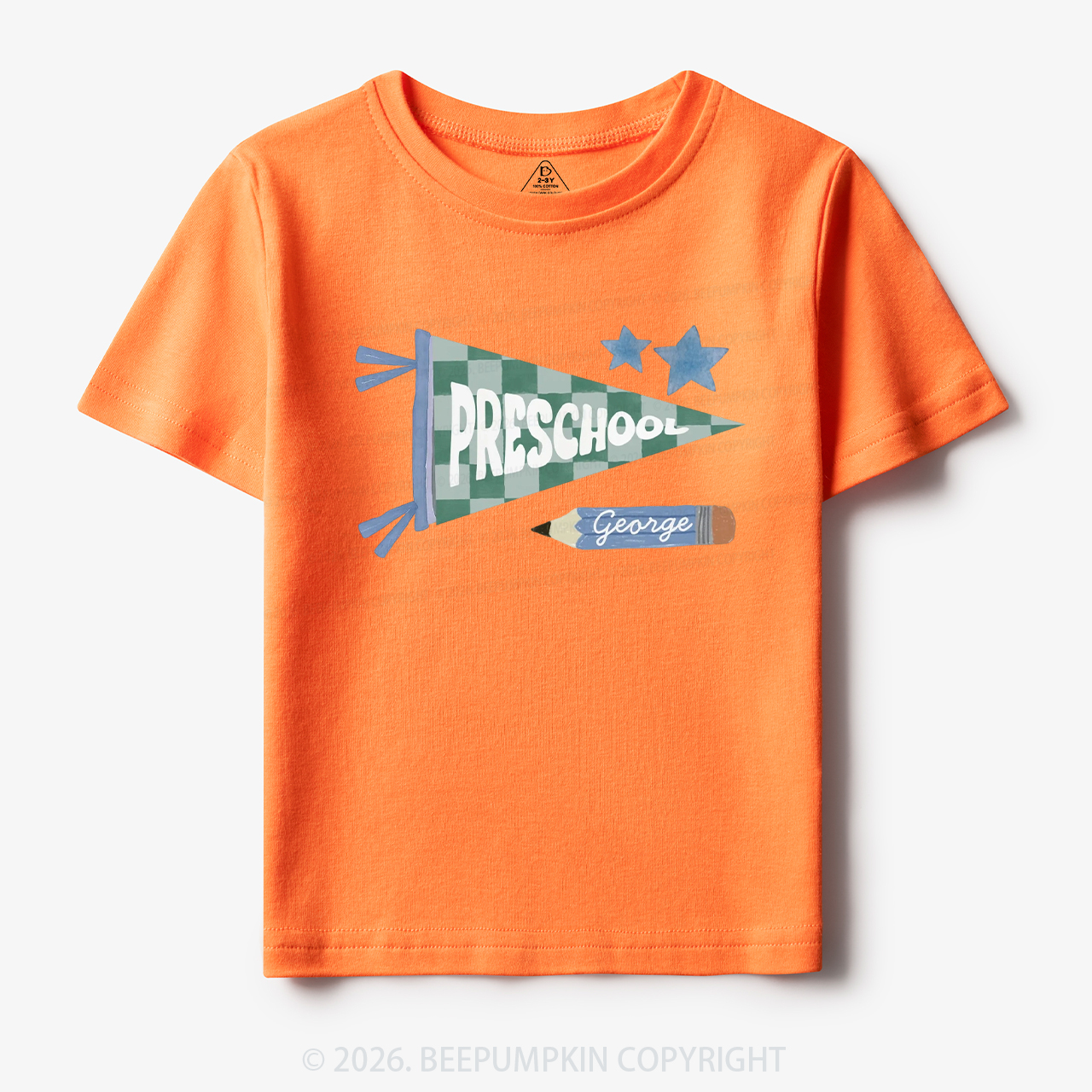 Personalized Pennant Back to School Toddler&Kid's Tees