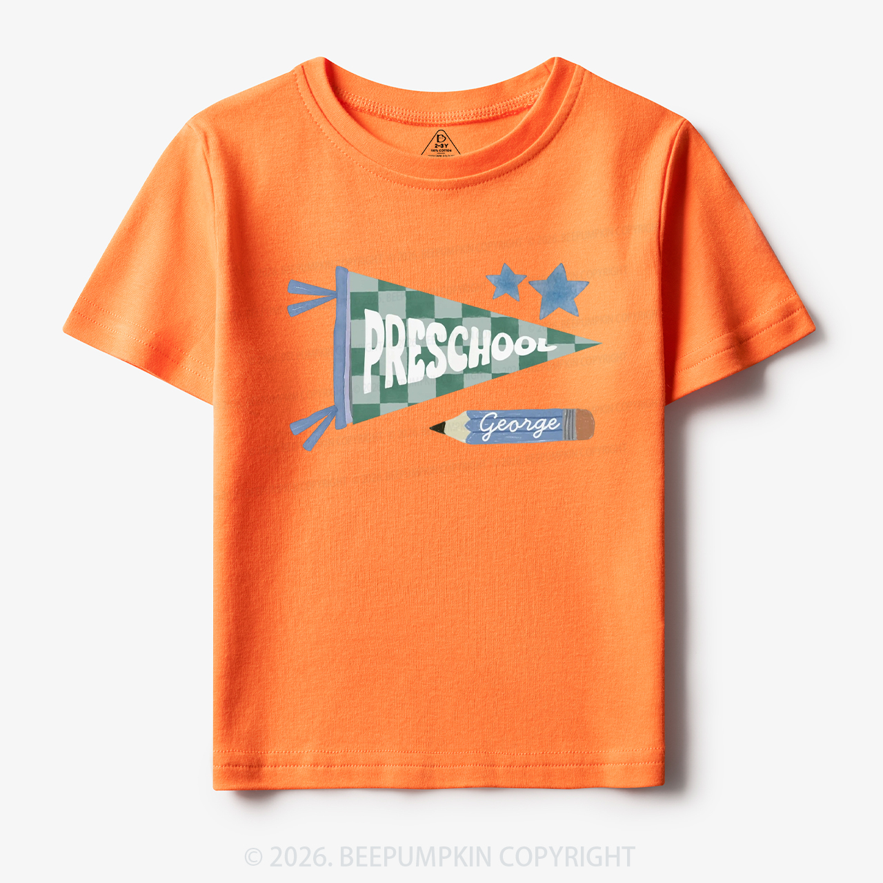 Personalized Pennant Back to School Toddler&Kid's Tees