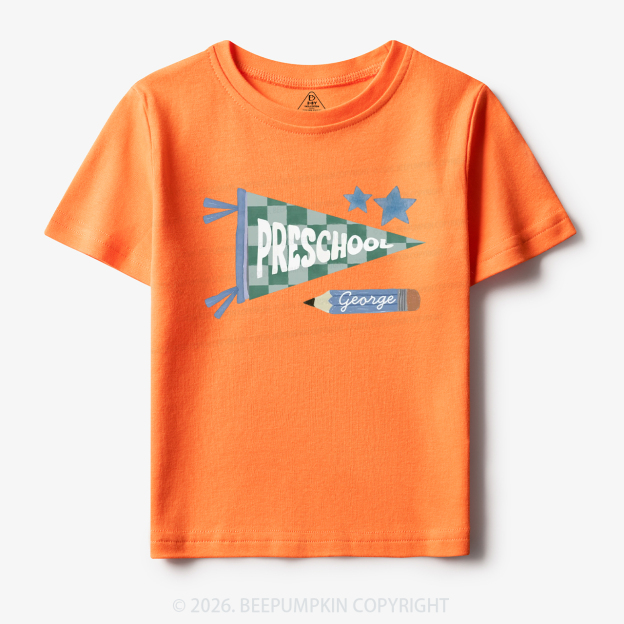 Personalized Pennant Back to School Toddler&Kid's Tees