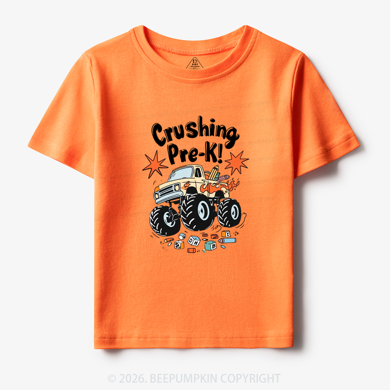 Crushing PreK Monster Truck Toddler&Kid's Tees