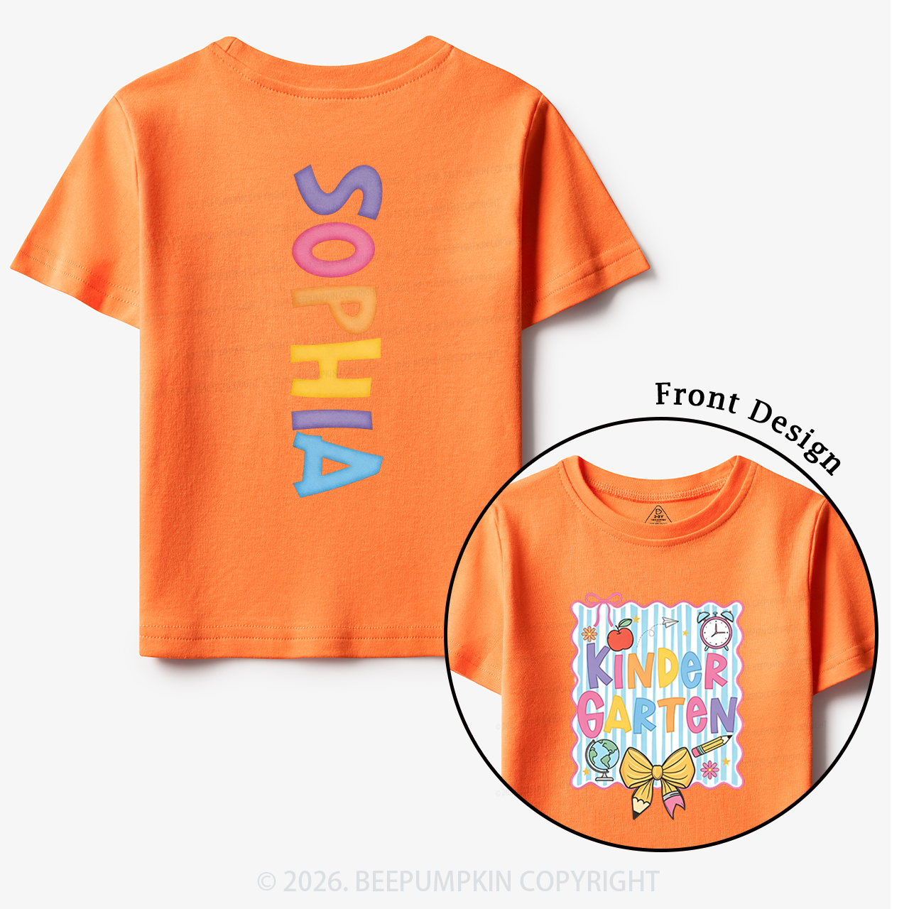 Personalized Cute Preschool to Fifth Grade Toddler&Kid's Tees