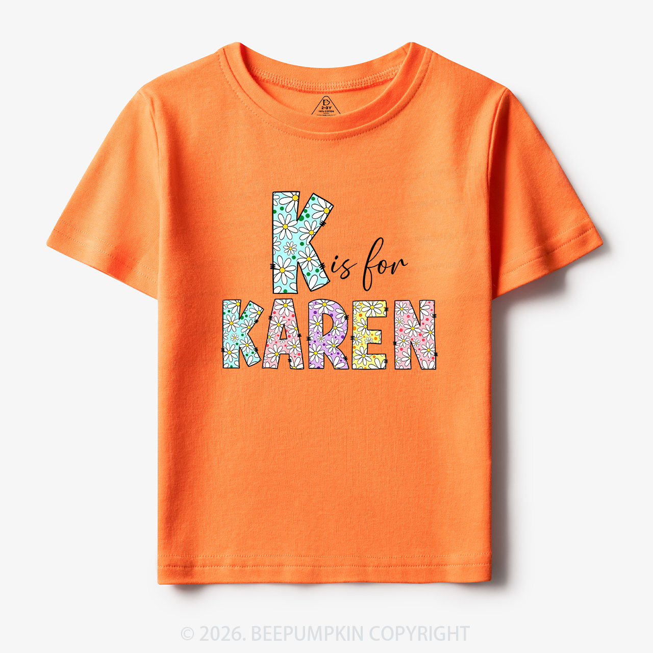 Personalized Daisy Letters Name Toddler&Kid's Tees