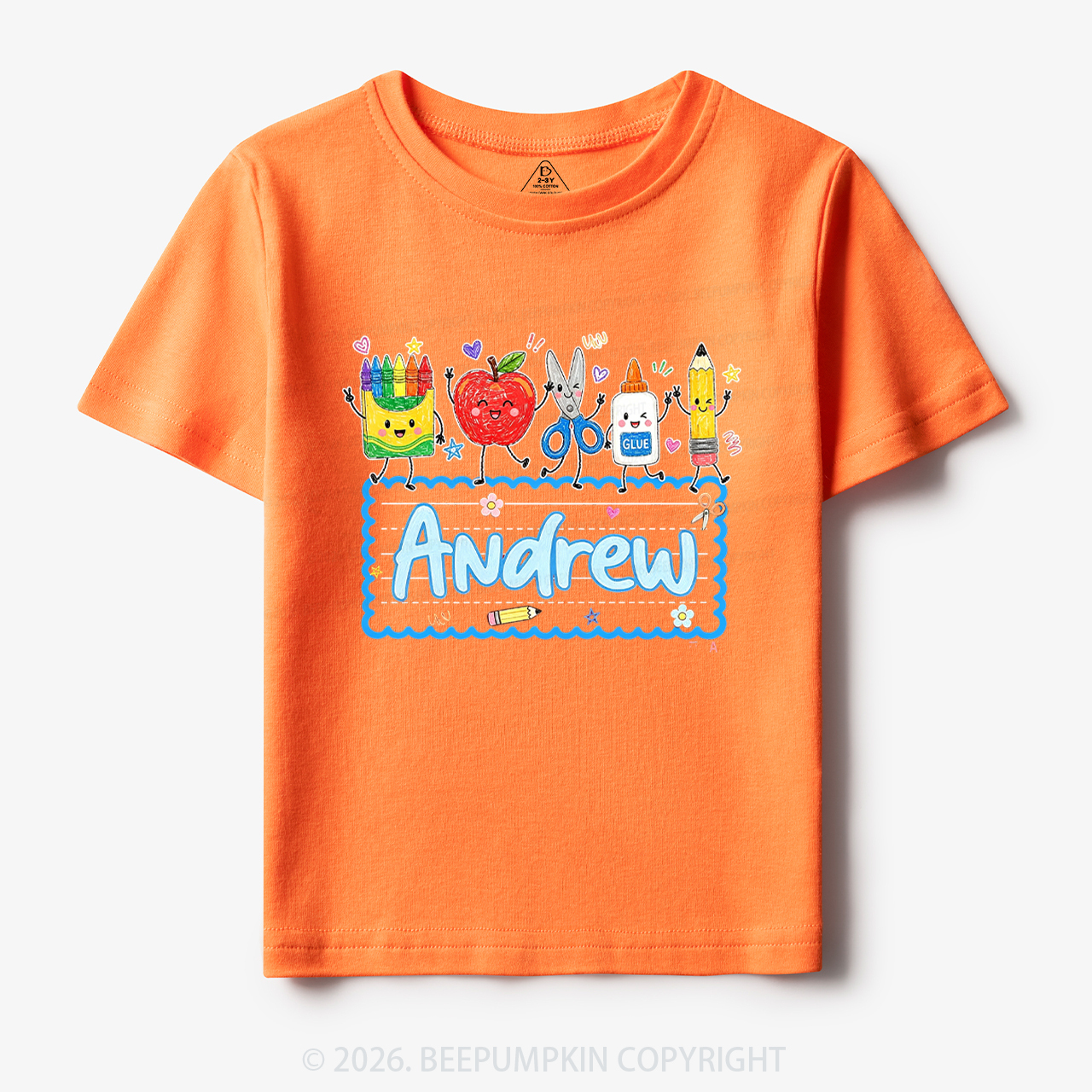 Personalized Back to School Doodle Name Toddler&Kid's Tees