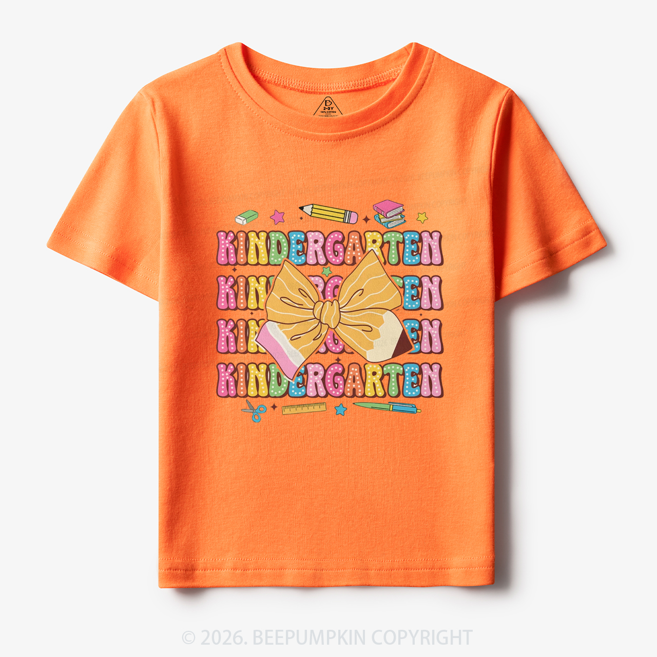 Kindergarten Pencil Coquette Bow Back To School Toddler&Kid's Tees