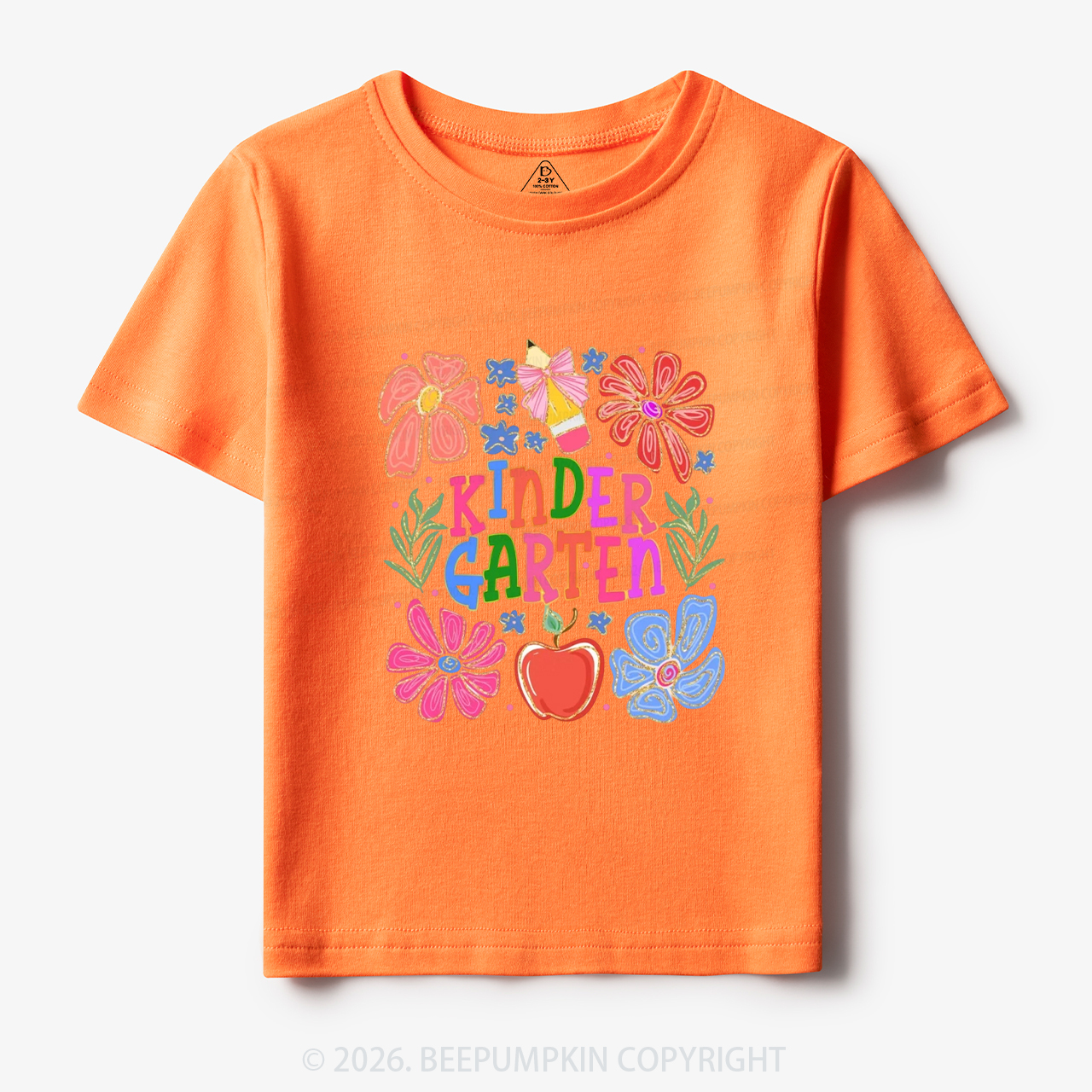 Personalized Kindergarten Colorful Floral Toddler&Kid's Tees