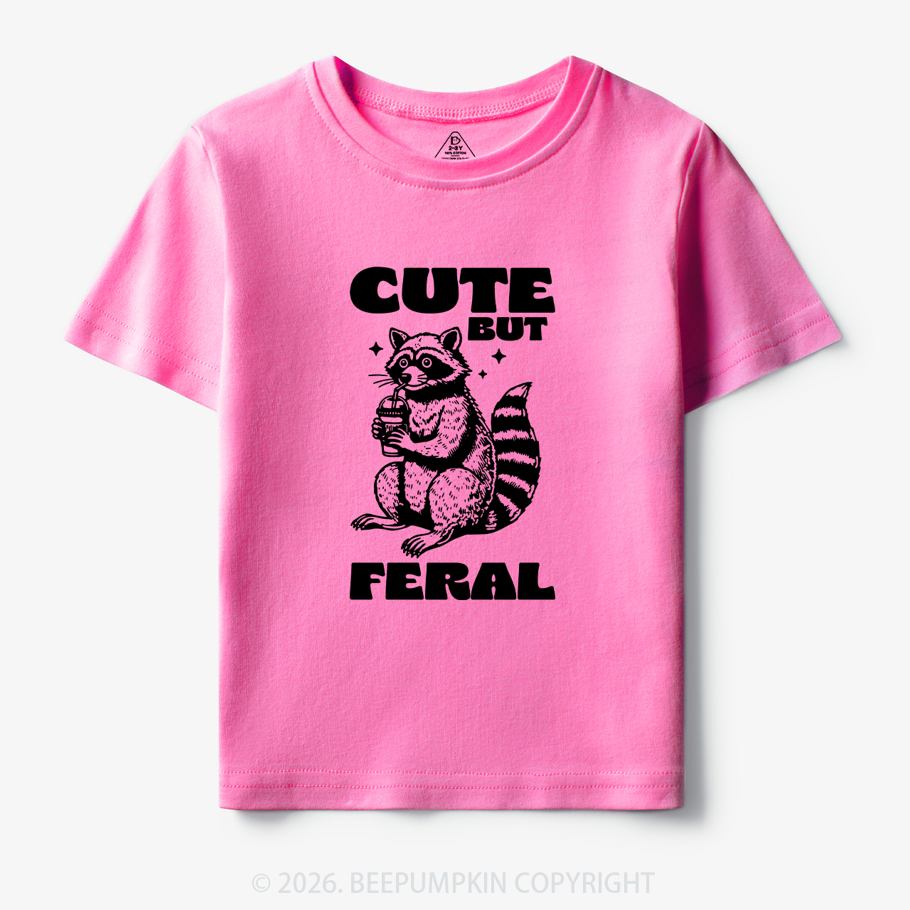 Cute But Feral Toddler&Kid's Tees Beepumpkin 7