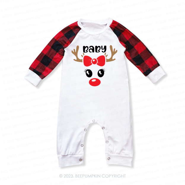 Personalized Xmas Reindeer Family Matching Pajamas