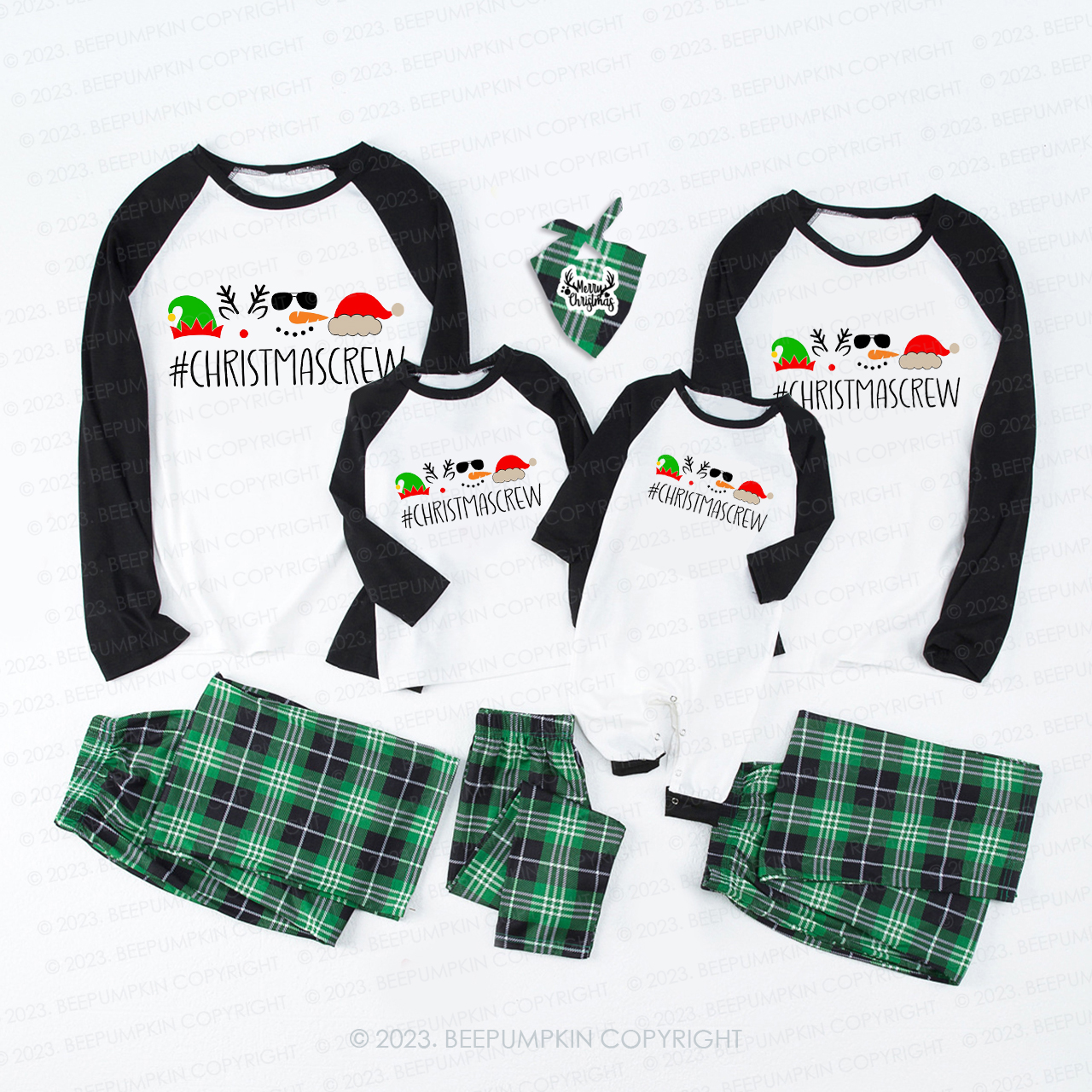 2023 Four Christmas Impressionists Family Matching Pajamas