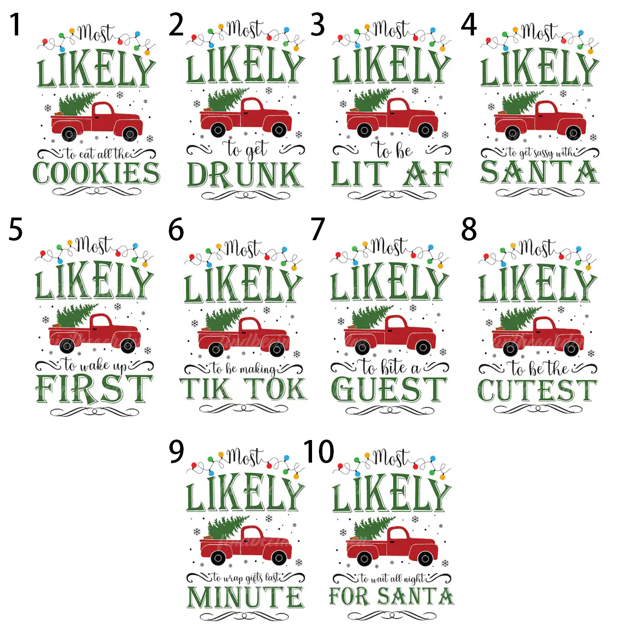 Personalized Most Likely To Shop Family Matching Pajamas