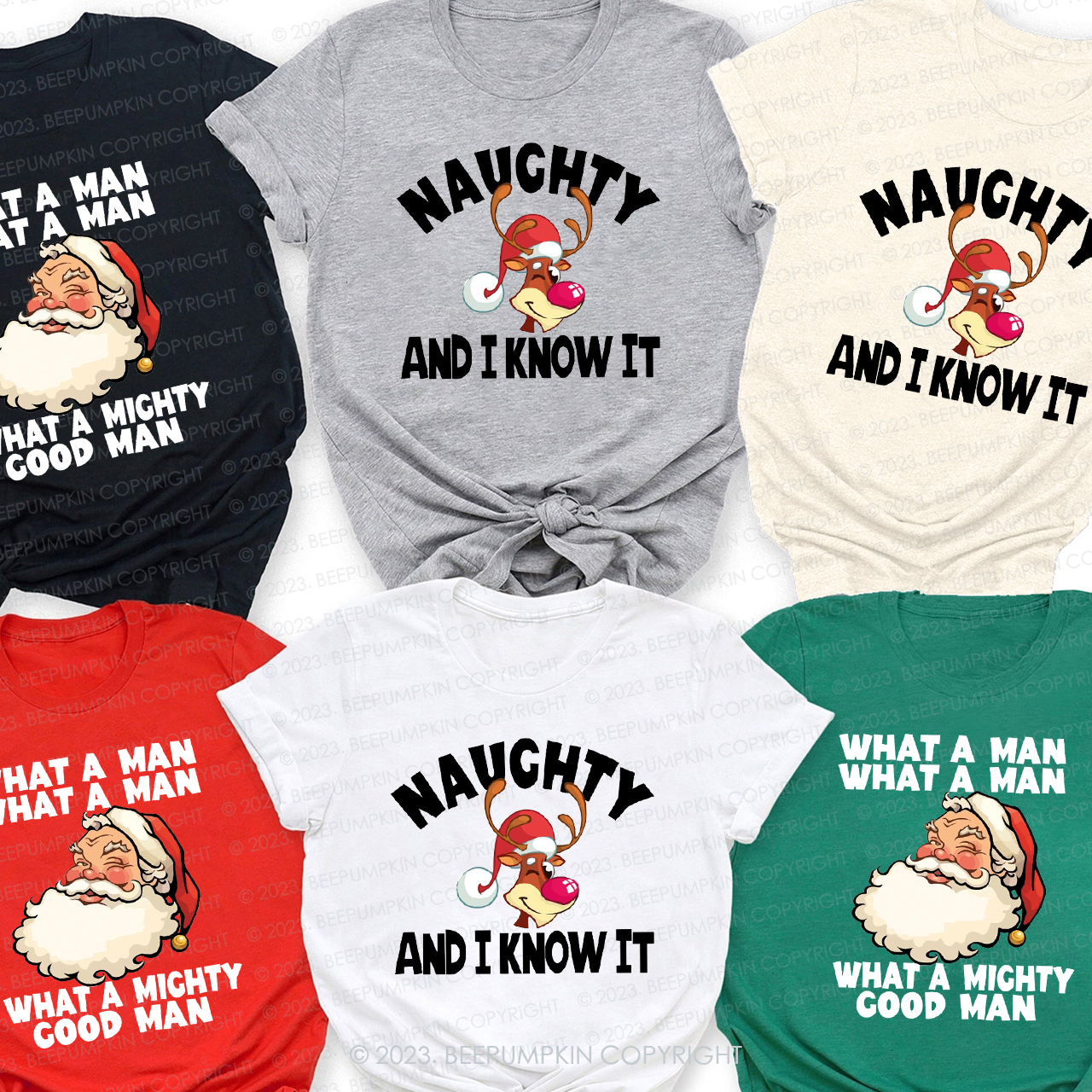 Family Group Matching Christmas Party Tees