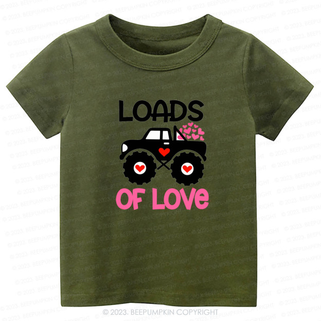 Loads of Love Valentines Truck -Toddler Tees