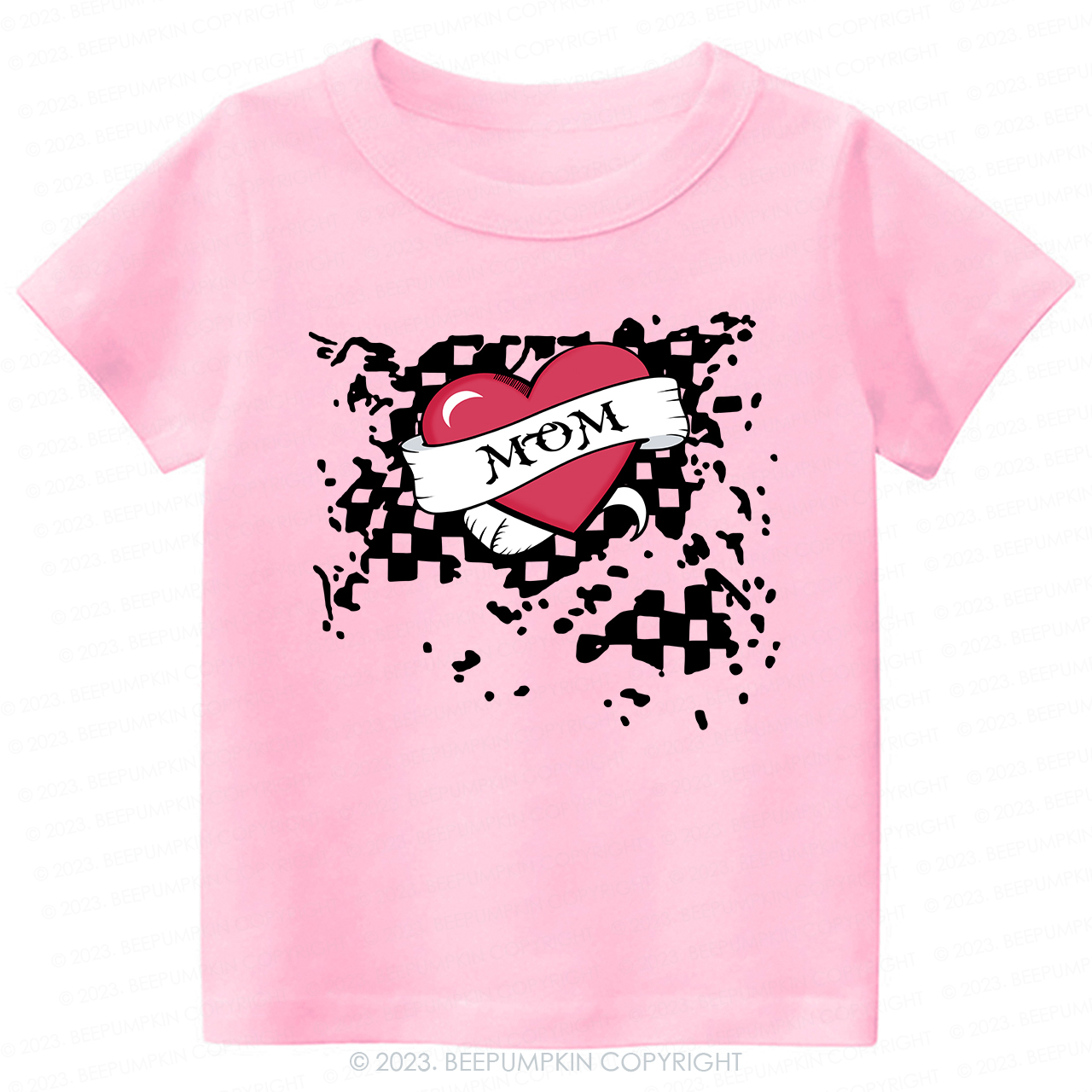 Mom Heart Trucker Tees For Toddler&Kids Valentines Day