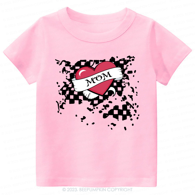 Mom Heart Trucker Tees For Toddler&Kids Valentines Day