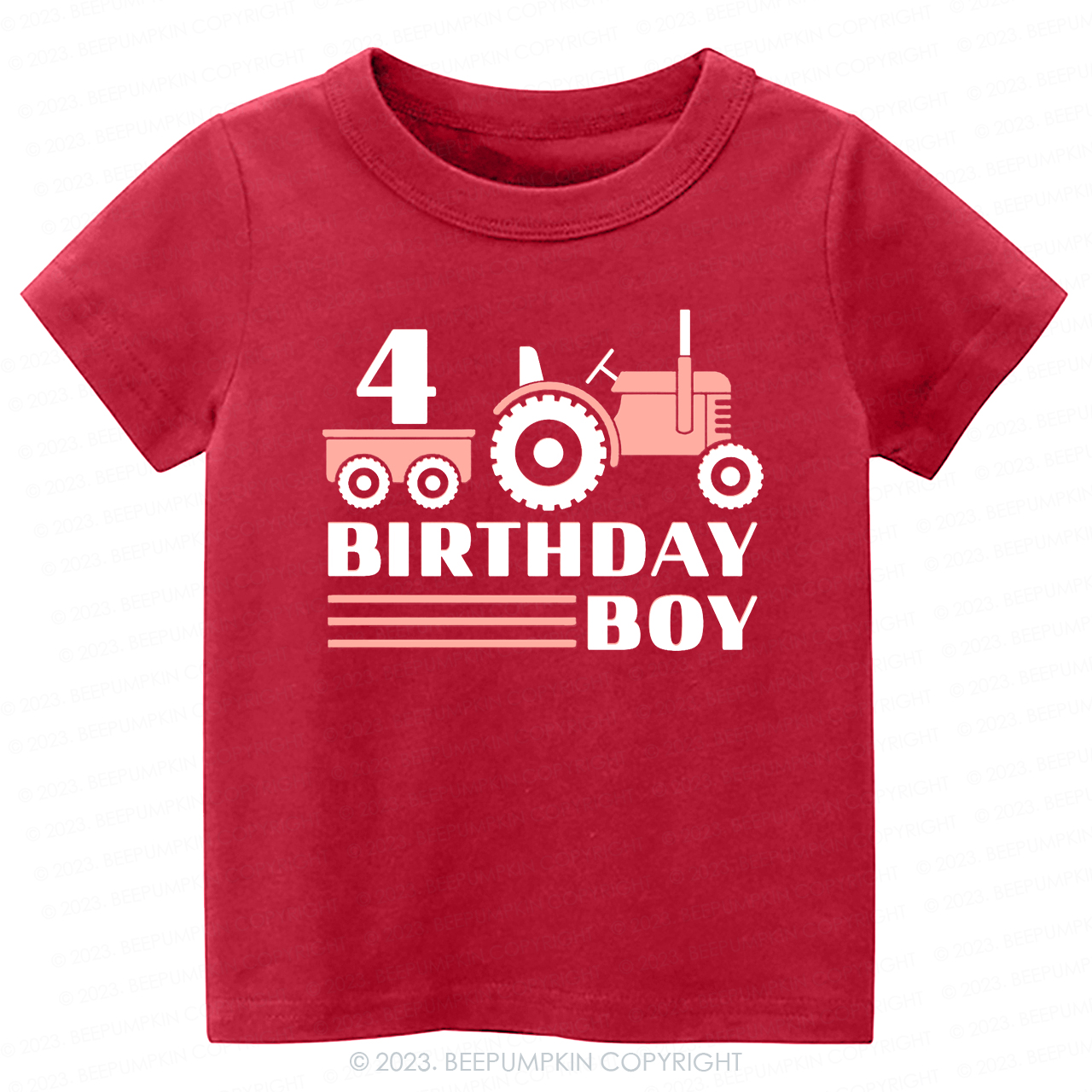 Boy Birthday Tractor -Toddler Tees