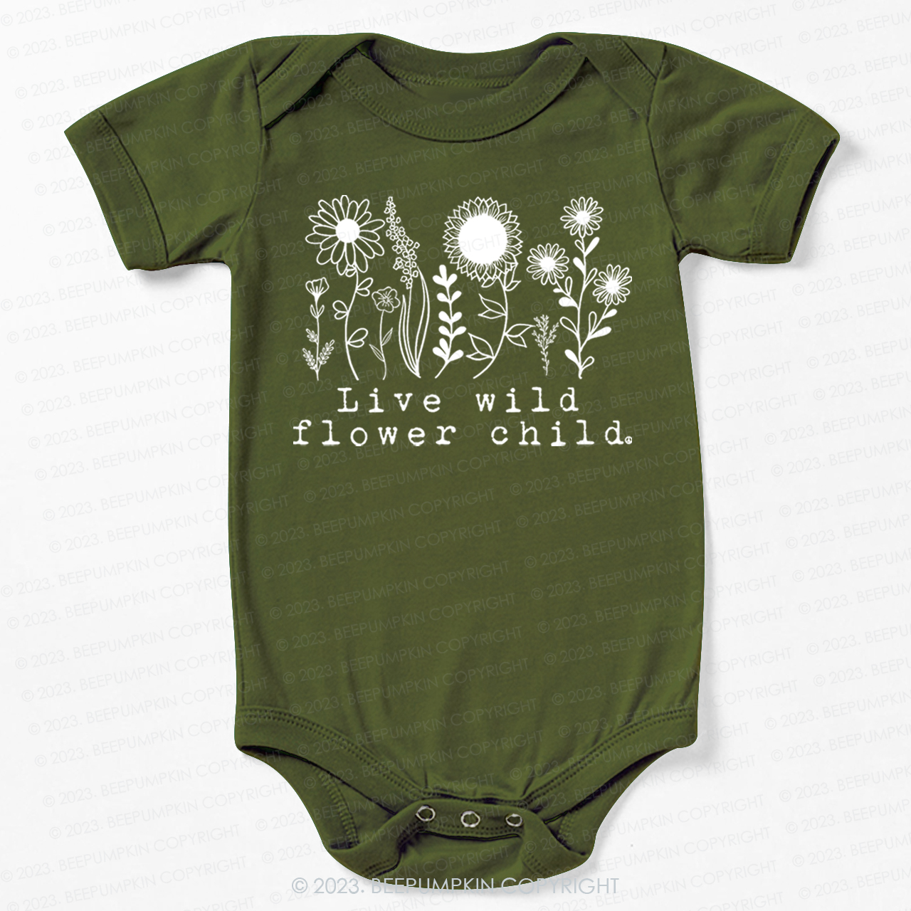 Live Wild Flower Bodysuit For Baby