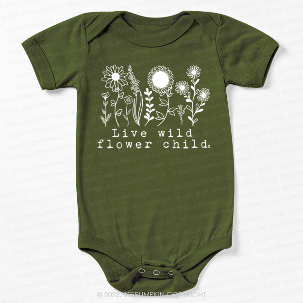 Live Wild Flower Bodysuit For Baby