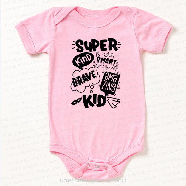Super Hero Brave Kind Smart Bodysuit For Baby