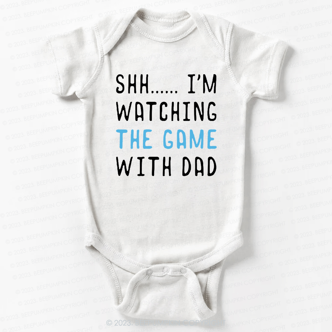 Shh I'm watching The Game With Dad Bodysuit For Baby