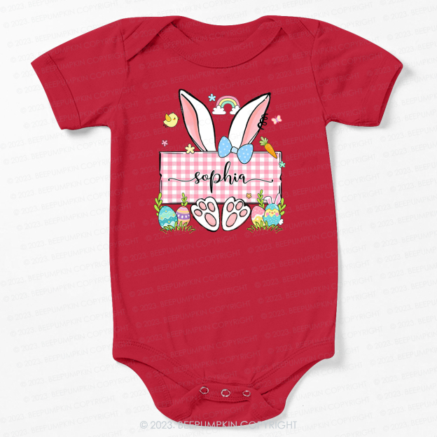 Personalized Name Easter Bunny Bodysuit For Baby