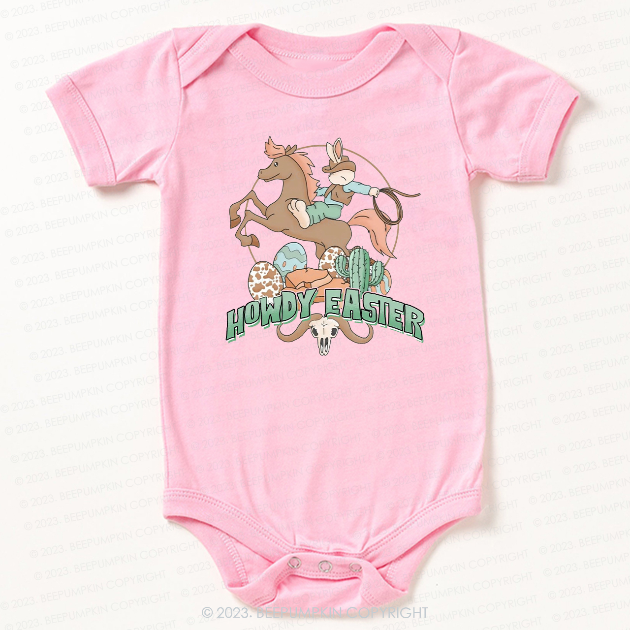 Howdy Easter Natural Bodysuit For Baby