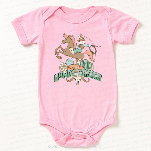 Howdy Easter Natural Bodysuit For Baby