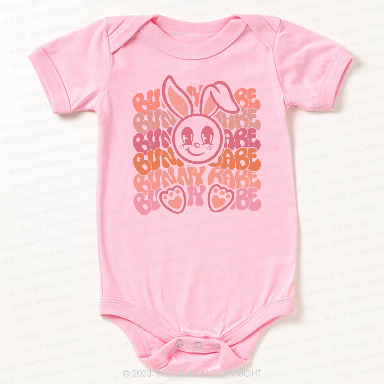 Big Eyes Bunny Babe Easter Bodysuit For Baby