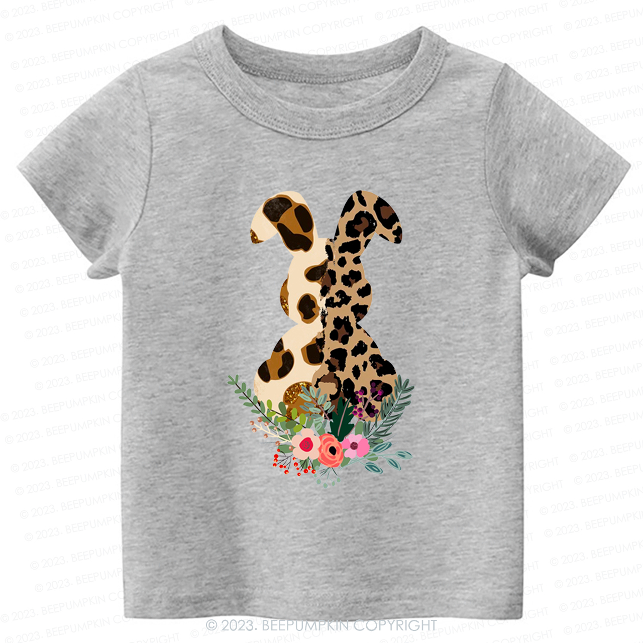Leopard Bunny Easter-Toddler Tees