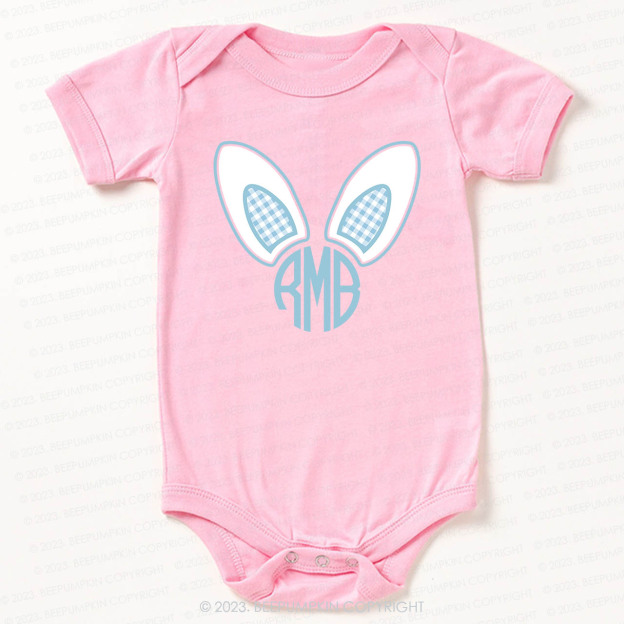 Monogrammed Bunny Easter Bodysuit For Baby