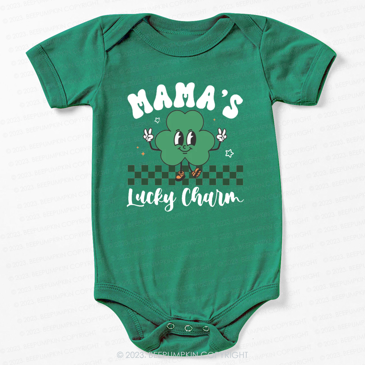 Mama's Lucky Charm St.Patricks Day Bodysuit For Baby