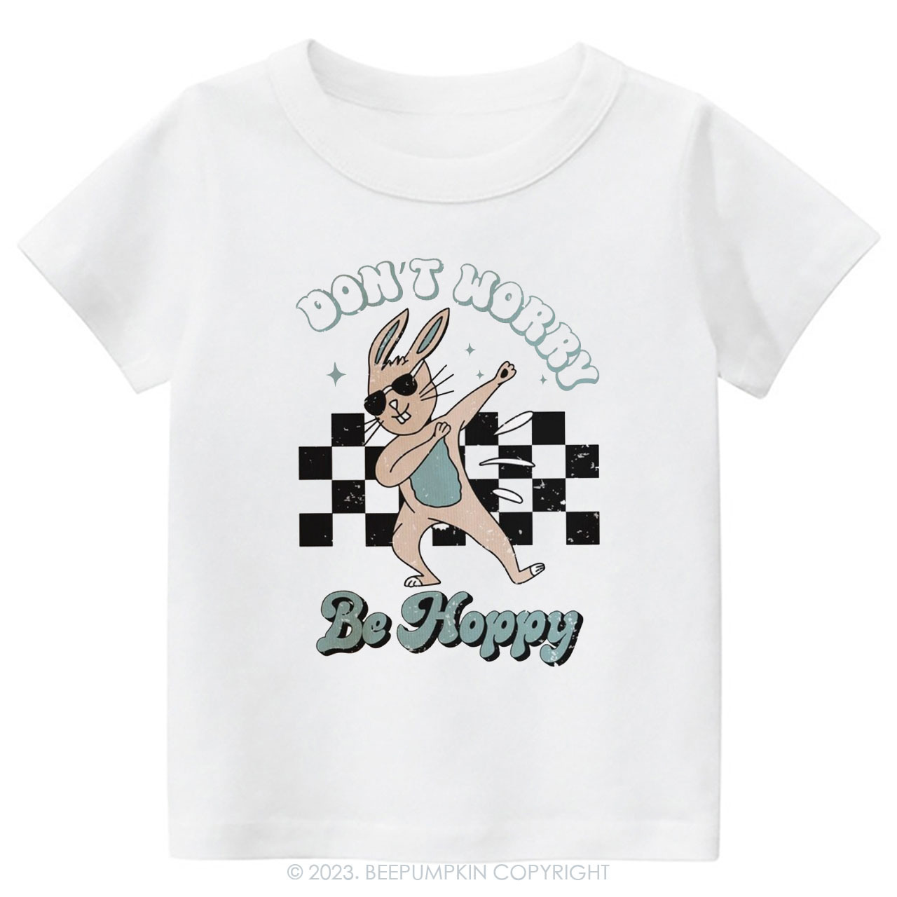 Dont Worry Be Hoppy Easter Toddler Tees