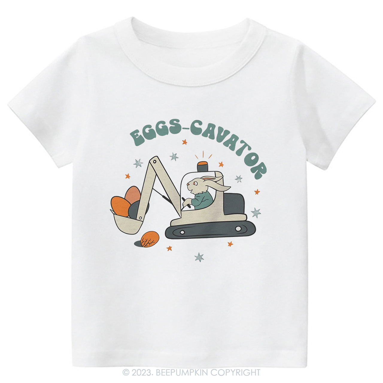 Eggs Cavator Construction Easter Toddler Tees