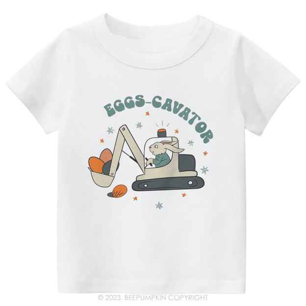 Eggs Cavator Construction Easter Toddler Tees