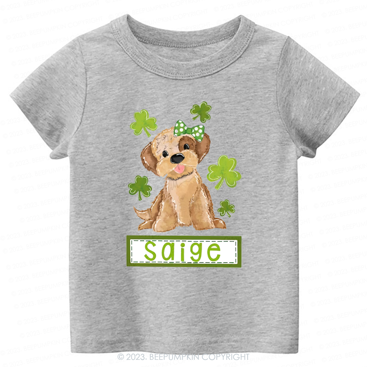Polka Dot Bow Dog -Toddler Tees
