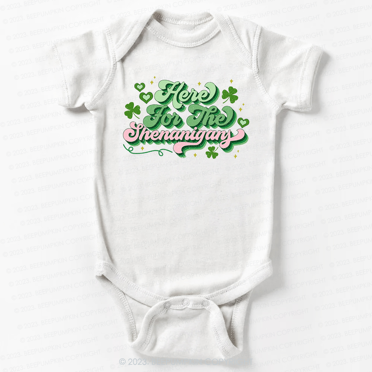Here For The Shenanigans St.Patricks Day Bodysuit For Baby