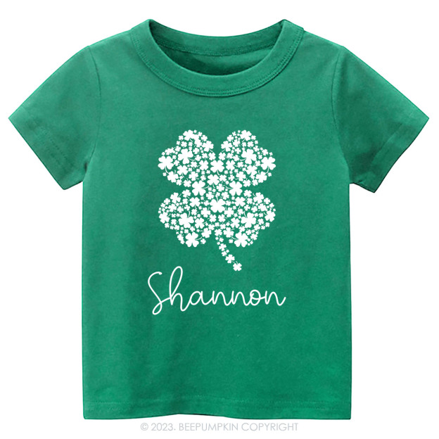 Personalized Cute Shamrock St.Patricks Day -Toddler Tees
