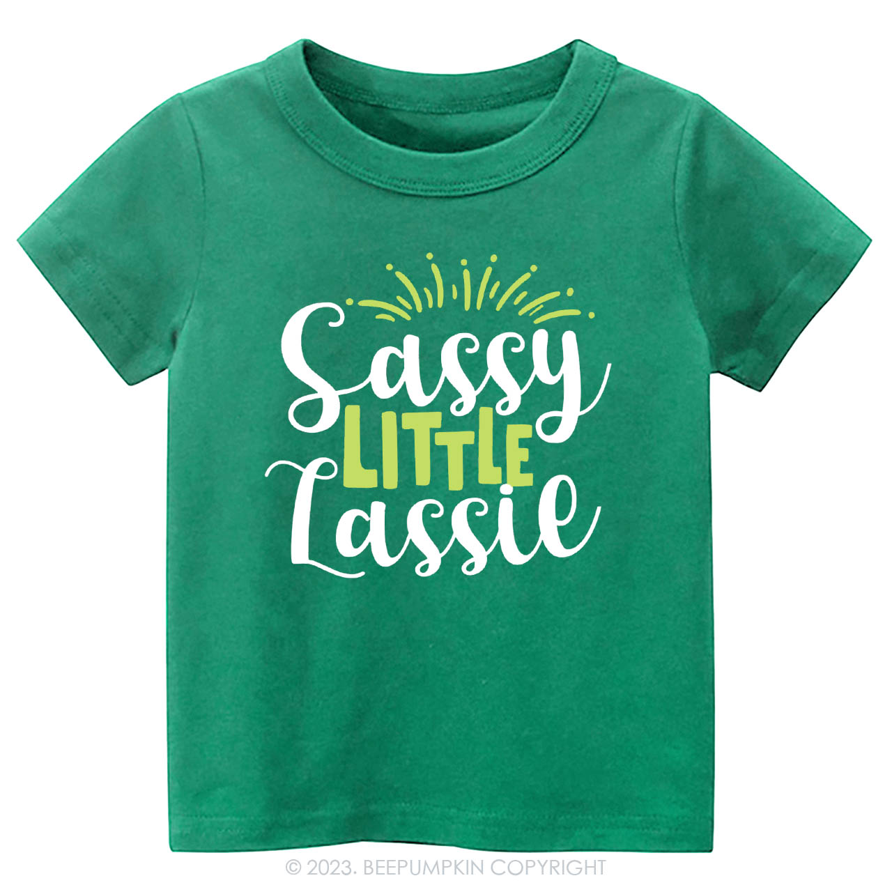 Sassy Little Lassie Girls Graphic Shirt, St. Patricks Day Shirt