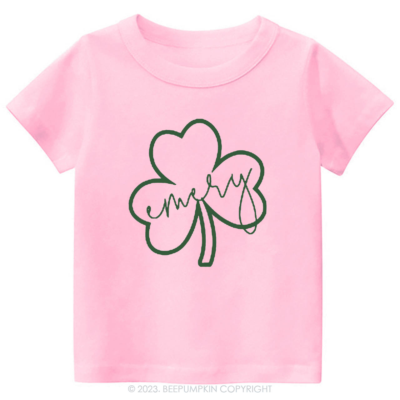 Shamrock Glitter Name St.Patricks Day -Toddler Tees
