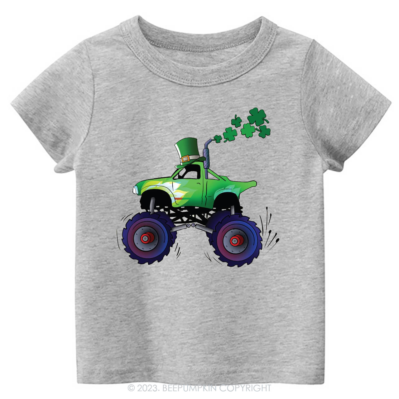 Monster Truck Crusher St.Patricks Day -Toddler Tees