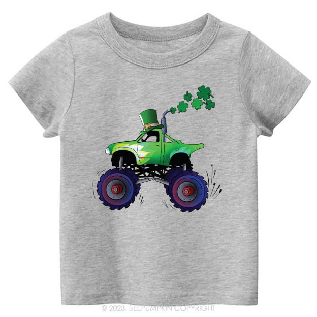 Monster Truck Crusher St.Patricks Day -Toddler Tees