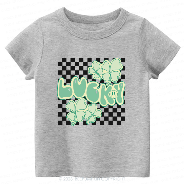 Retro Lucky Clover Leaf St.Patricks Day -Toddler Tees