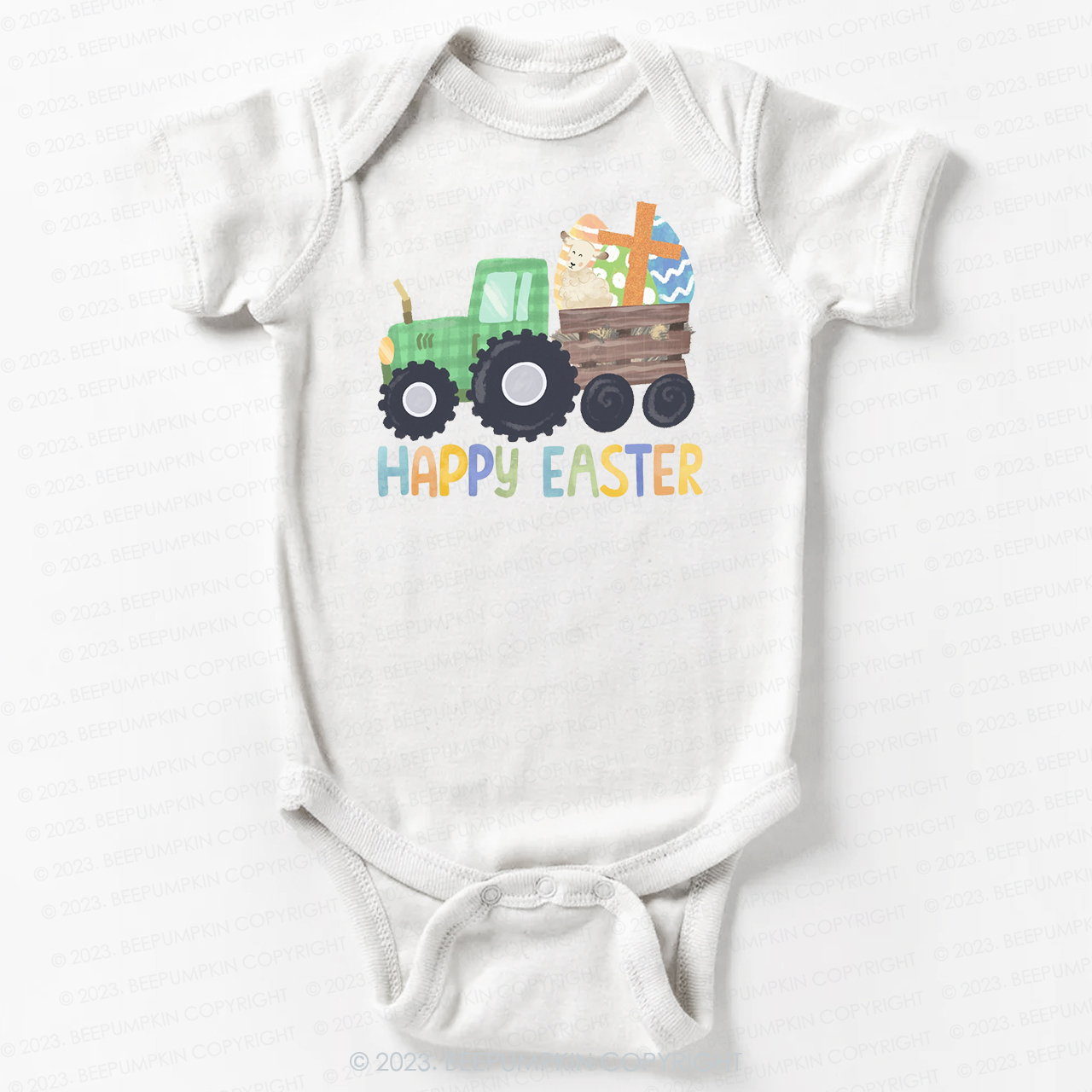 Tractor Easter Egg Hunt Bodysuit For Baby